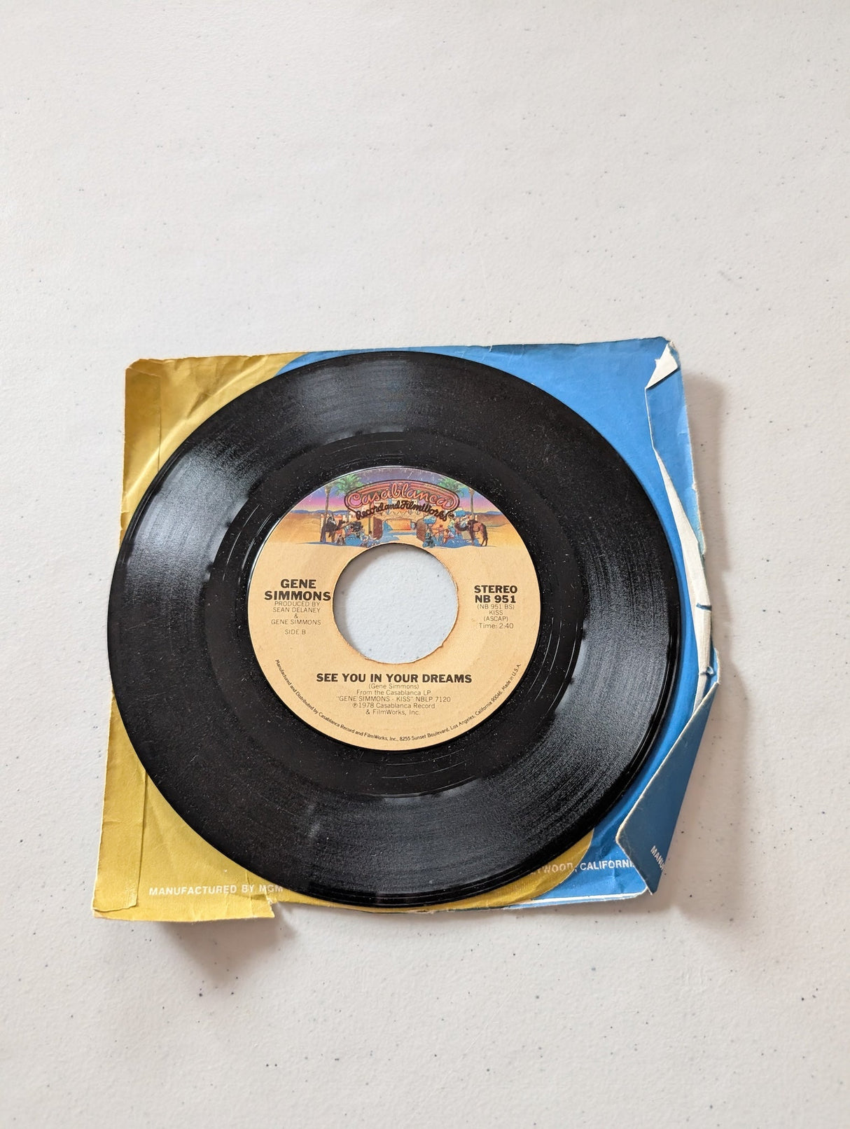 Gene Simmons ( Kiss ) Radioactive - See You In Your Dreams  Casablanca 1978(7 in, 45 RPM, Single, Vinyl Record Album)