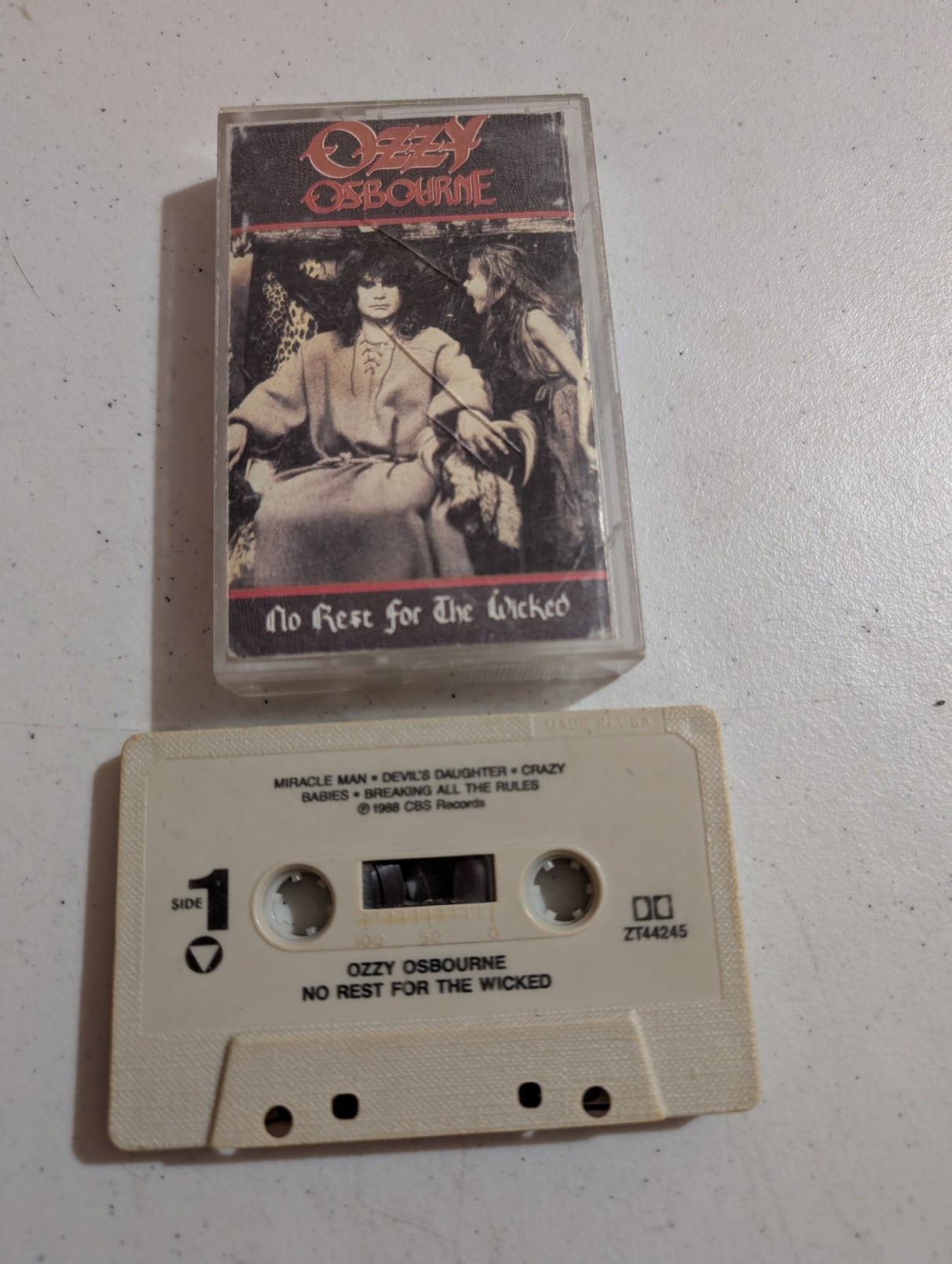 OZZY OSBOURNE - No Rest For The Wicked - 1988  Cassette - CBS #OZT 44245
