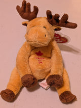 Canada the Moose - Ty Beanie Baby (Tan, 2004, Plush Toy, Stuffed Animal, MWMT, Vintage, Retired)