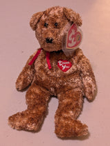 Thank You the Bear - Ty Beanie Baby (Brown, Red, 2002, Plush Toy, MWMT, Stuffed Animal, Vintage, Retired, Plushie)