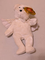 Celeste the Bear - Ty Beanie Baby (White, Silver, 2002, Plush, Toy, MWMT, Stuffed Animal, Vintage, Retired, Plushie)