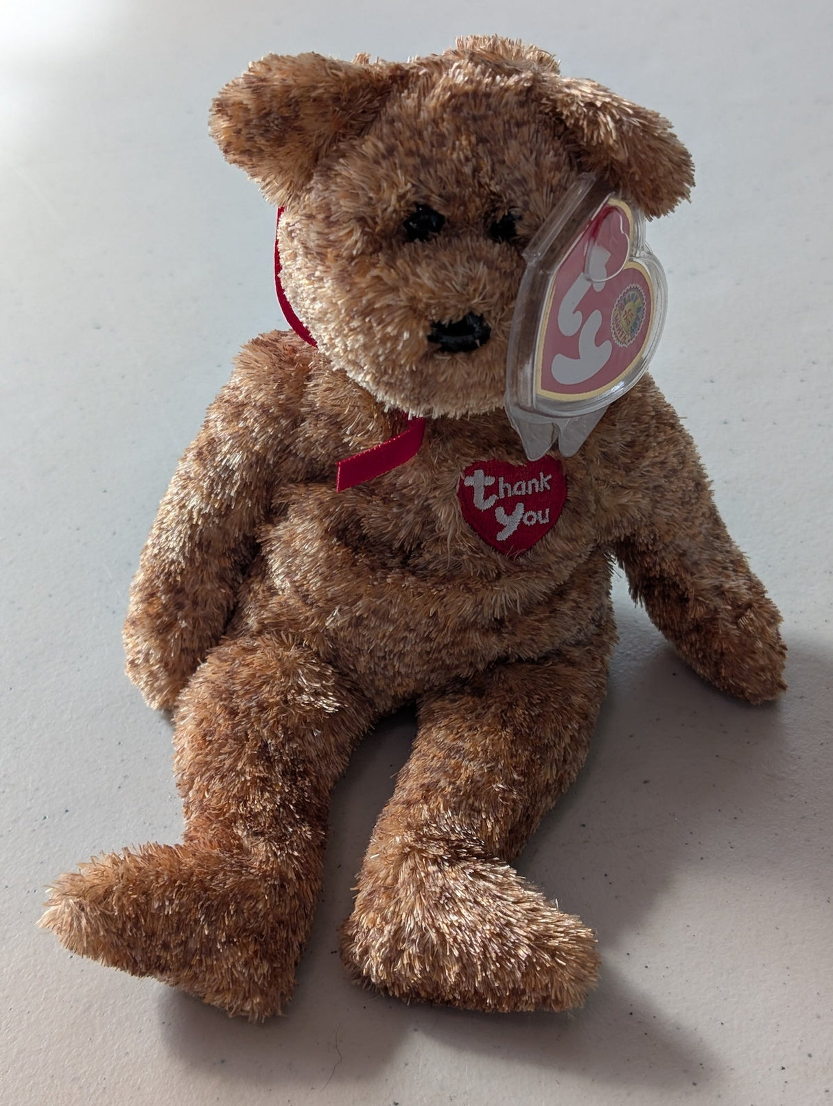 Tender the Bear - Ty Beanie Baby (Brown, 2003, Plushie, Toy, Stuffed Animal, MWMT, Vintage, Retired)