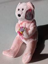 Dear the Bear - Ty Beanie Baby (Pink, 2001, Plushie, Toy, Stuffed Animal, MWMT, Vintage, Retired)