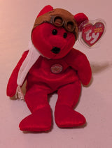 Wright the Bear - Ty Beanie Baby (Red, 2003, Plushie, Toy, Stuffed Animal, MWMT, Vintage, Retired)