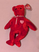 Secret the Bear - Ty Beanie Baby (Red, 2000, MWMT, Plush, Toy, Stuffed Animal, Vintage, Retired)