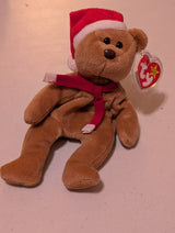 1997 Holiday Teddy the Bear - Ty Beanie Baby (Brown, Red, Green, 1997, Vintage, MWMT, Plush, Toy, Stuffed Animal, Retired)