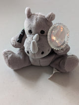 RHINY the RHINOCEROS Tanzania 1999   (Coke, Coca-Cola, Cocoa Cola International, MWMT, Vintage, Retired, with Tag, VTG, Stuffed Animal, Plush, Toy, Bean Bag)