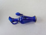 Avon cobalt blue glass cruet with a stopper 1970s vintage