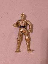 C 3PO Vintage Star Wars  1995 Kenner POTF 4" GOLD Droid (Action Figure, SciFi/Fantasy, Collectable, Vintage, Loose, Missing Parts/pieces, Incomplete)