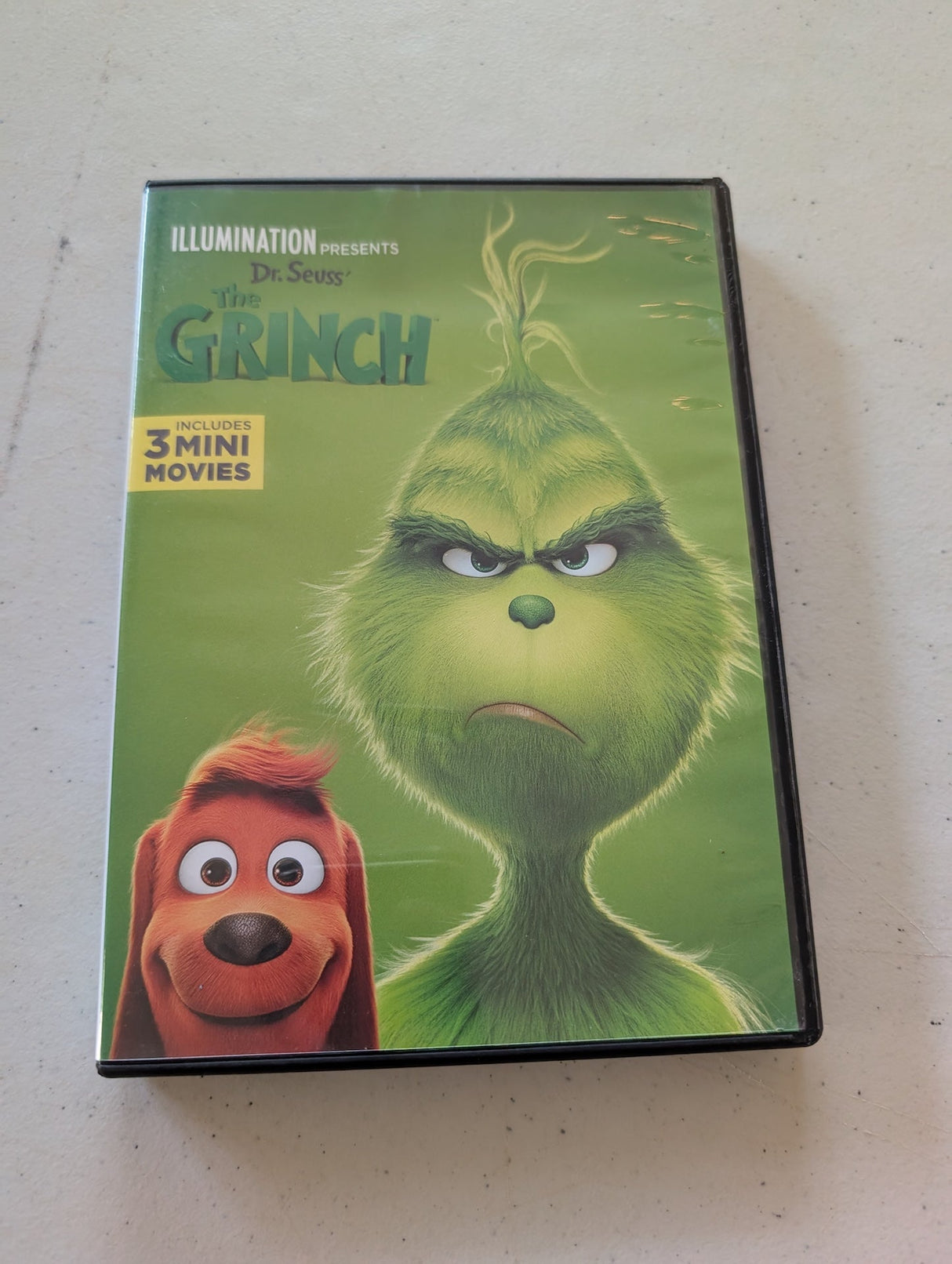 Dr. Seuss' the Grinch DVD + 3 Mini Movies Animated Version Cartoon