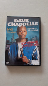 Dave Chappelle: For What It's Worth (DVD, 2004, Uncensored and Unrated) Dave Chappelle