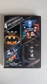 4 Film Favorites: Batman Collection (DVD, 1989-1997, PG-13) Michael Keaton, Jack Nicholson, Kim Basinger, Val Kilmer, George Clooney