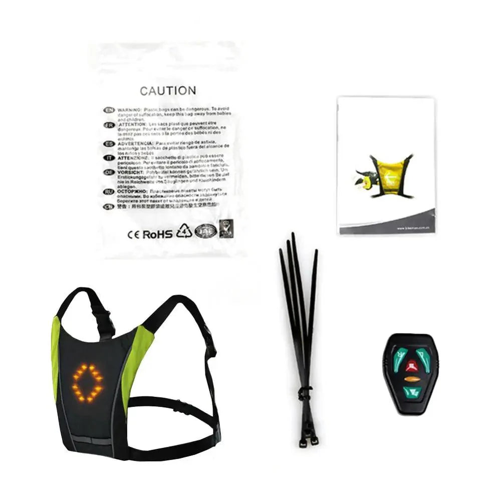 BrightRide LED Cycling Vest with Storage