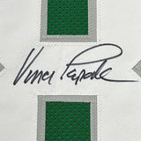 Framed Autographed/Signed Vince Papale 35x39 Philadelphia Green Football Jersey JSA COA