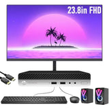 HP ProDesk 400 G4 Mini Gaming Desktop Computer with 23.8 FHD Monitor Gamer Desktop PC Core i5-8500T 16 GB RAM 512 GB SSD Keyboard and Mouse Speaker Windows 10 Pro (Renewed) - Lootquake