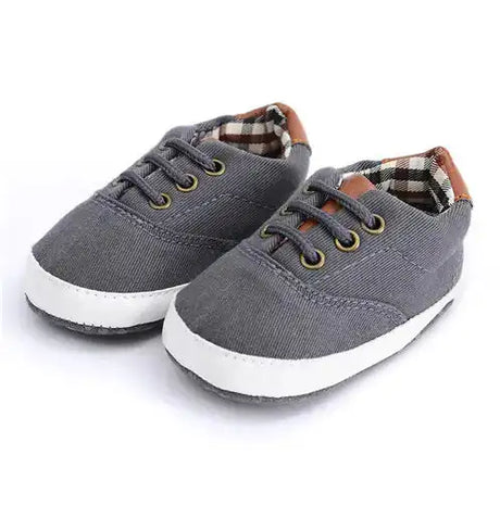 Solid color casual lace soft bottom baby canvas shoes baby shoes toddler shoes - Lootquake