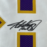 Camiseta de fútbol morado de Minnesota Beckett BAS COA enmarcada y autografiada de Adrian Peterson, 35 x 39
