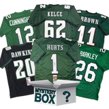 Caja misteriosa de camisetas de fútbol americano de Filadelfia autografiadas/firmadas con PSA JSA o Beckett COA 