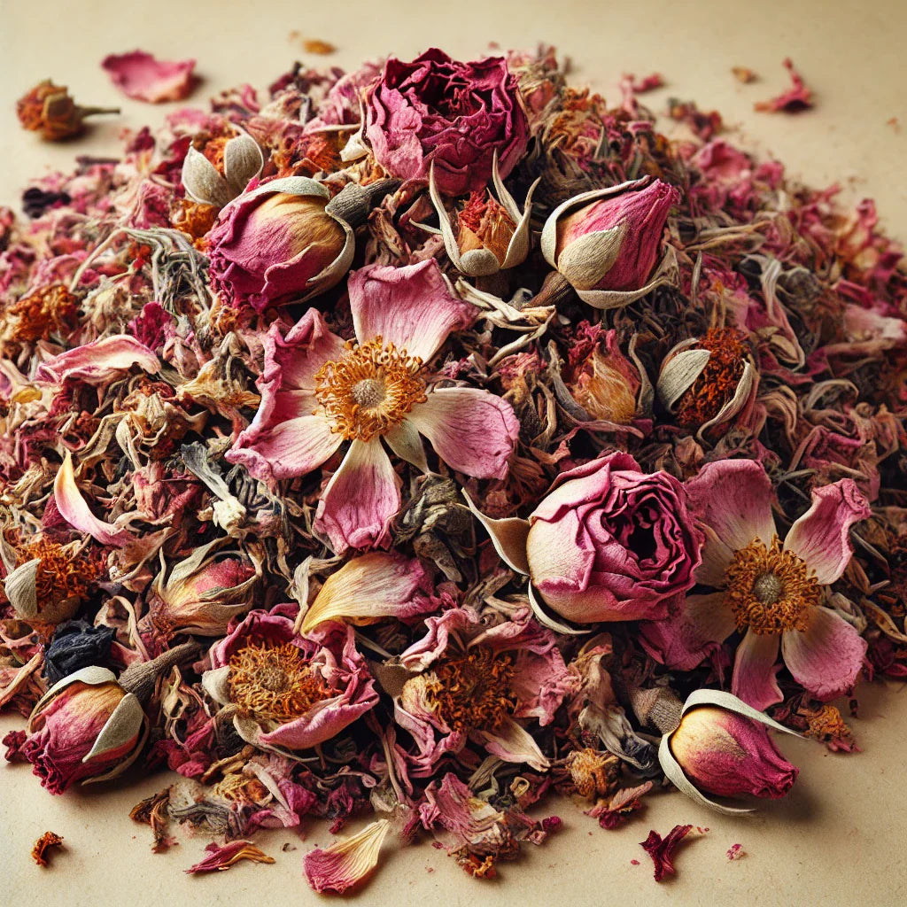 Pink Rose Buds & Petals Whole (Rosa Spp.)-1