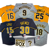 Autographed/Signed Pittsburgh Baseball Jersey Mystery Box with PSA JSA or Beckett COA