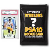 Paquete misterioso de tarjetas de novato calificadas de la PSA 10 de los Pittsburgh Steelers