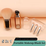Portable 5 in 1 Eye Shadow Brush Set