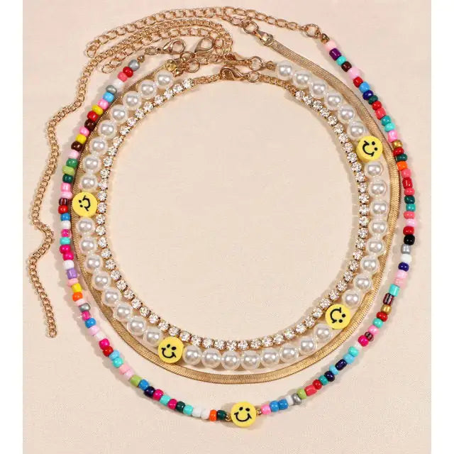 Acrylic Fruit Heart Beads Chain Necklaces - Lootquake