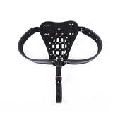 Leather Men's Chastity Belt with Cock Cage, Adult Toy - Lootquake