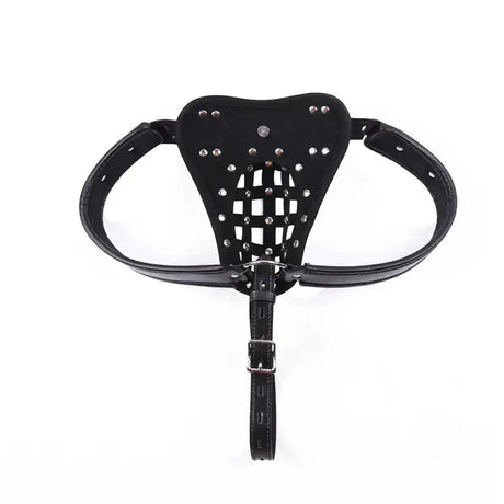 Leather Men's Chastity Belt with Cock Cage, Adult Toy - Lootquake