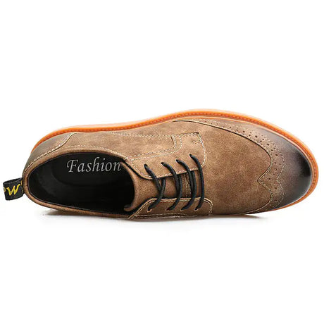 Brogue Men's Shoes, British Style Wingtip Shoes - Lootquake
