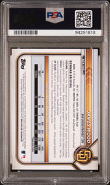 Tarjeta de béisbol Topps Bowman James Wood #BCP108 Chrome Prospects Rookie RC PSA 10 Gem Mint, calificada en 2022