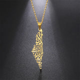 Unisex Stainless Steel Hollow Map Necklaces - Lootquake