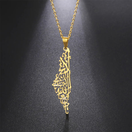 Unisex Stainless Steel Hollow Map Necklaces - Lootquake