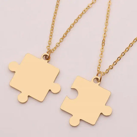 Matching Puzzle Piece Pendant Necklaces - Lootquake