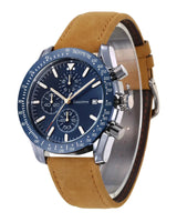 Casotime Mens Leather Watches Chronograph Analog Quartz Date Wrist Watch 30M Waterproof Big Face Casual Fashion Sport Dress Watches for Men Elegant Gift - Lootquake