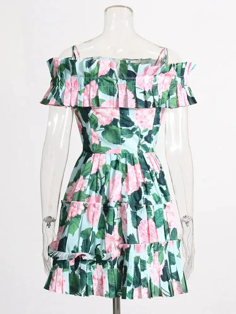 Summer Floral Ruched Dresses - Lootquake