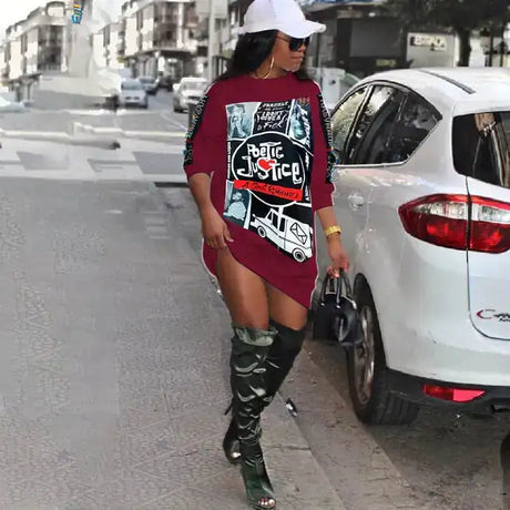 Winter Cartoon Print Dresses - Lootquake