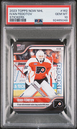 Calificado 2023 Topps Now Ivan Fedotov #162 Stickers Rookie RC Hockey Card PSA 10 Gem Mint