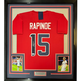 Camiseta enmarcada y autografiada de Megan Rapinoe, 35 x 39, roja, de la selección de fútbol de Estados Unidos, Copa del Mundo, JSA COA