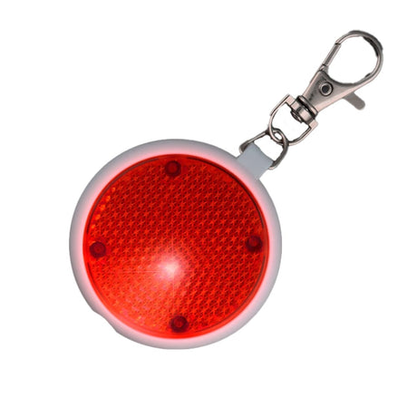 Red Round Personal Safety Emergency Keychain Set Flashlight Blinkers-0