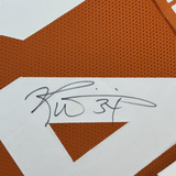 Camiseta de fútbol americano universitario de Texas naranja, enmarcada, autografiada y firmada por Ricky Williams, 35 x 39, JSA COA