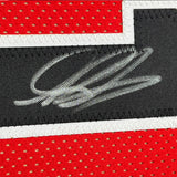 Camiseta de baloncesto enmarcada, autografiada y firmada de Dennis Rodman, 35 x 39, color rojo Chicago, JSA COA