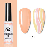 5ML Gold Silver Metallic Liner Paint Gel Polish Chrome Mirror Metal Effect Super Bright French UV LED Semi Permanent Nail Gel