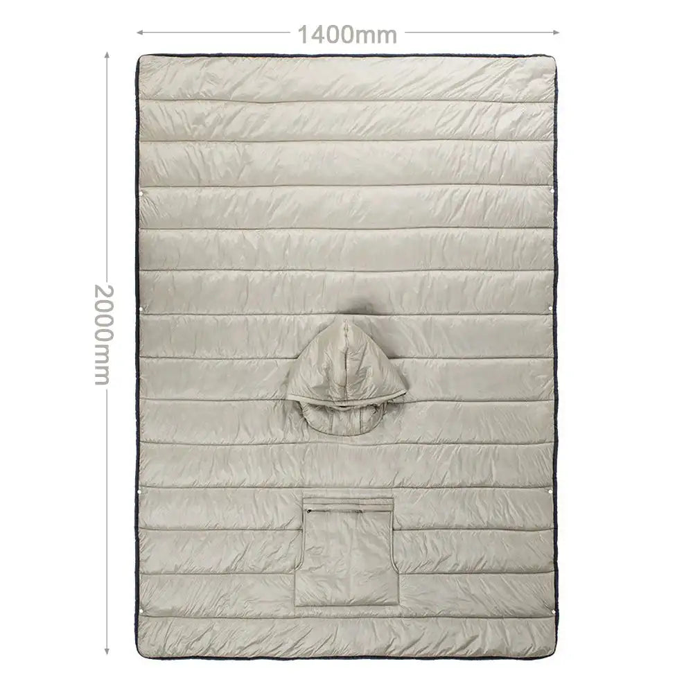 Outdoor Wearable Cloak Sleeping Bag Portable Warming Sleeping Bag Light-weight Cotton Sleeping Bag for Winter Camping Travel - Lootquake