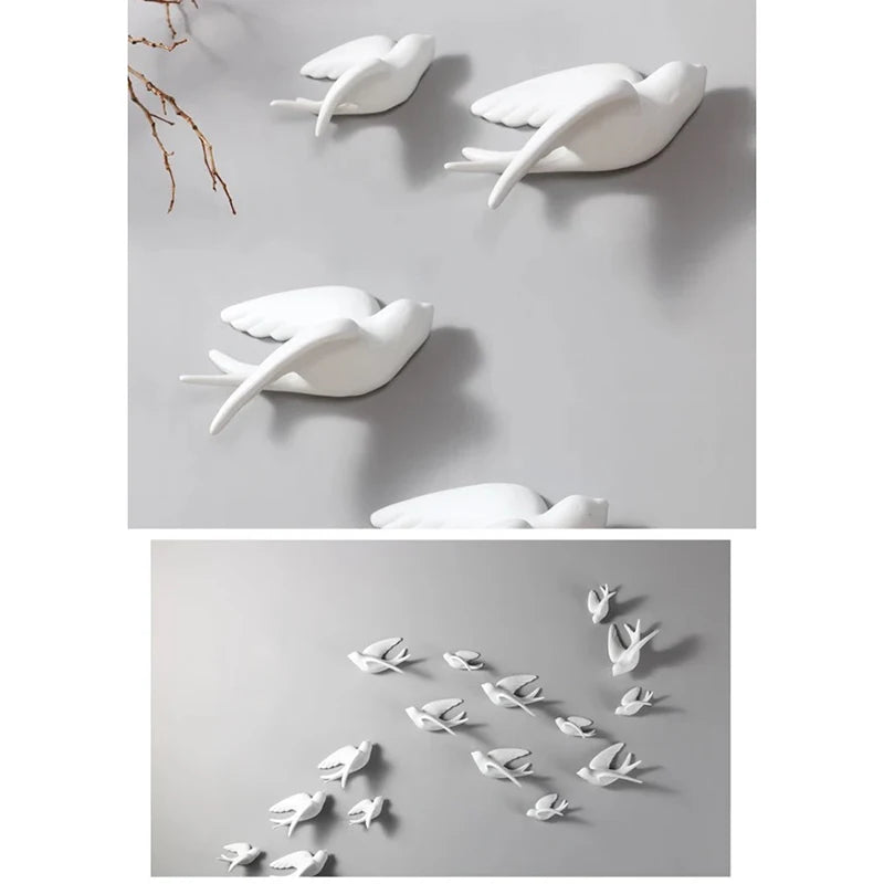 Estatuas de animales pequeños, esculturas modernas de pájaros adorables, adornos para el hogar, para la oficina, el escritorio y el estante.