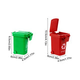 Cubo de basura de juguete, mini camión de basura, contenedor de juguetes, latas para niños, clasificación en la acera en miniatura, vehículos de reciclaje, contenedores de escritorio, juego, niño pequeño, empujar