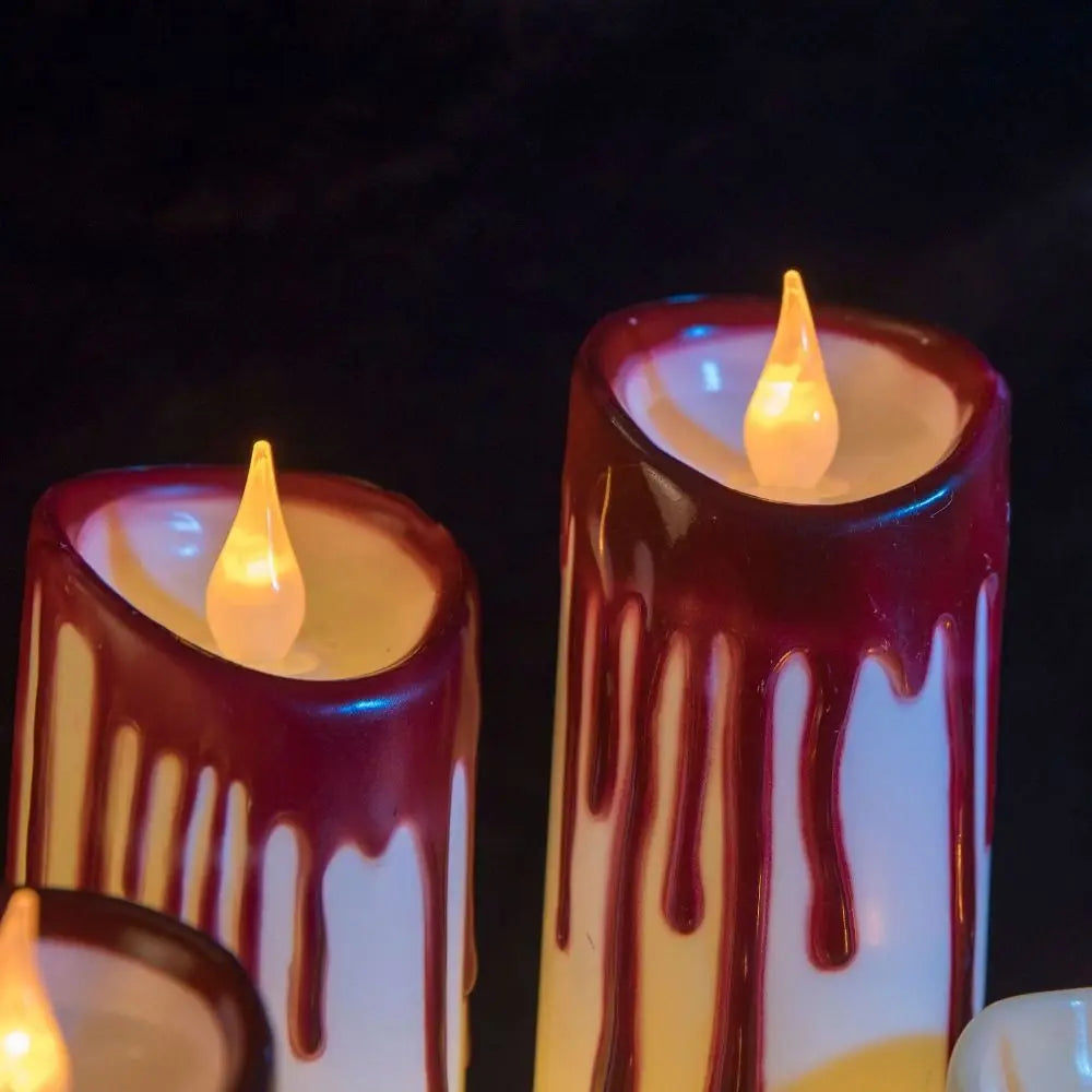 Bougie électronique amusante pour Halloween, décoration d'intérieur, lampe LED, arrangement créatif, veilleuse