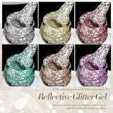 BORN PRETTY 10ml Reflective Glitter Gel Nail Polish Carat Mirage Sparkling Color Shine UV LED Soak Off Semi-Permanant Varnish
