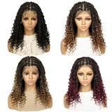 Bohemian Knotless Box Braids Wig | Goddess Locs with Curly Ends