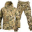 5XL Shark Skin Soft Shell Autumn and Winter Plush Thickened Mountaineering Tactics Training Breathable Windproof Charge Suit - Lootquake